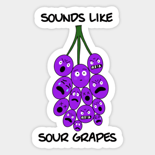 Sounds Like Sour Grapes (Emoji Face) Sticker